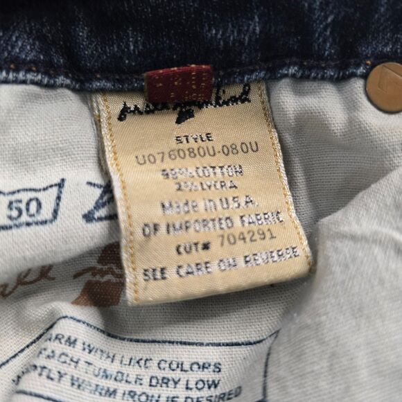 7 For All Mankind Jeans Women's 28 Blue Flare Medium Wash Slight Distress - Picture 6 of 16